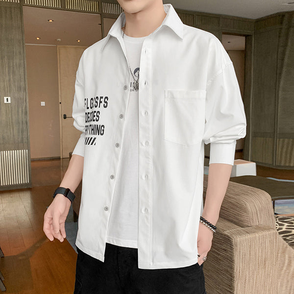 Camisa Casual de Manga Larga Mutuyu para Hombre
