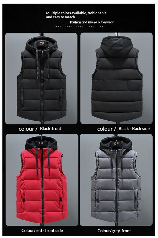 Chaleco Acolchado de Plumón y Algodón para Hombre - Otoño Invierno - Image 12