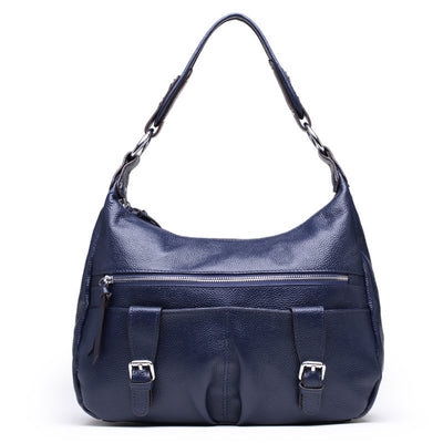 Bolsa Mensajera de Cuero Premium con Pliegues - Gran Capacidad para Mujer - Image 9