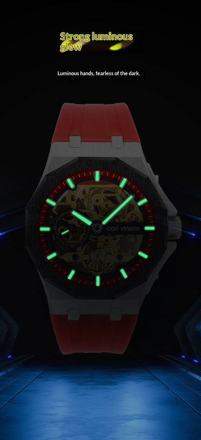 Reloj Mecánico Automático Luminoso con Correa de Silicona Hueca - Image 18