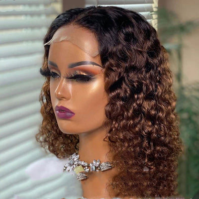 Peluca Bob Encaje Frontal Cabello Natural Corte Pixie Marrón - Image 6