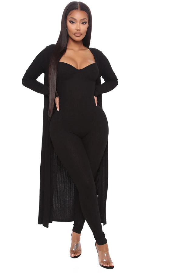 Jumpsuit Casual Mujer con Chaqueta Larga de Manga Larga - Image 3