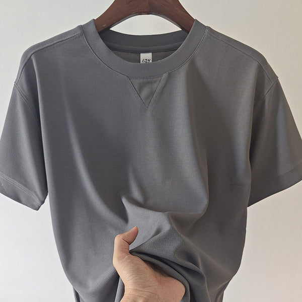 Camiseta Manga Corta Textura Waffle para Hombre