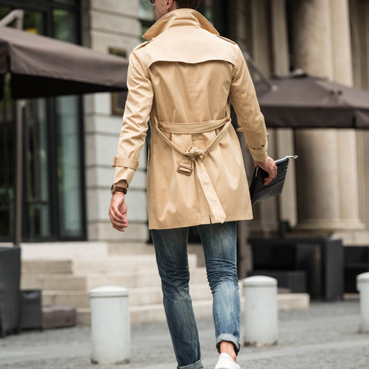 Abrigo Trinchera Casual para Hombre Largo Medio - Image 17