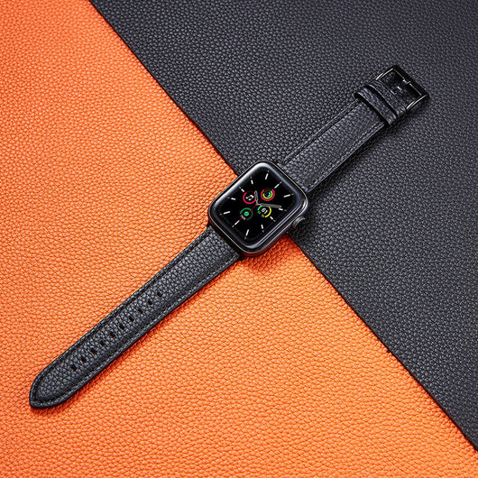 Correa de Cuero para Apple Watch SE - Patrón Lichi con Acabado Aceitado - Image 12