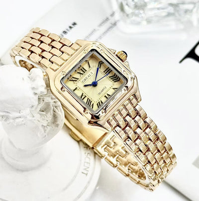 Reloj Cuadrado Retro Impermeable para Mujer con Cristales Incrustados - Image 9