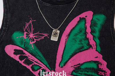 Playera Sin Mangas Rasgada Butterfly para Hombre - Image 9