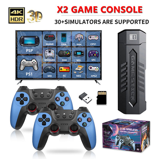 Consola de Videojuegos X2 Blue 4K con Doble Conexión Inalámbrica