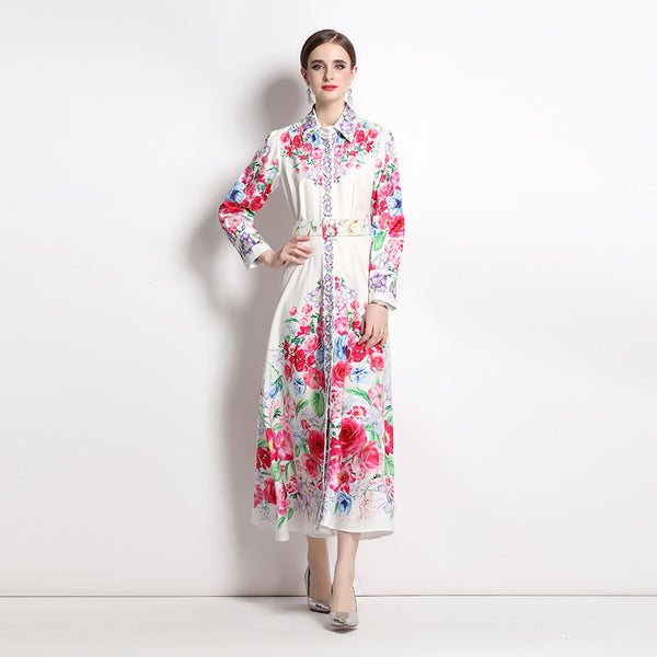 Vestido Elegante Estampado para Vacaciones