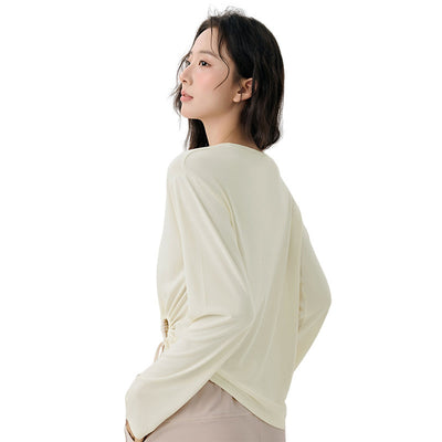 Blusa Deportiva Modal con Recortes Laterales y Cordón Ajustable - Image 4