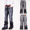 Men's Gradient High-Waisted Casual Jeans