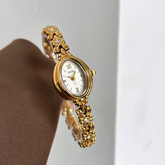 Reloj Compacto Retro de Lujo para Mujer con Diseño Exquisito