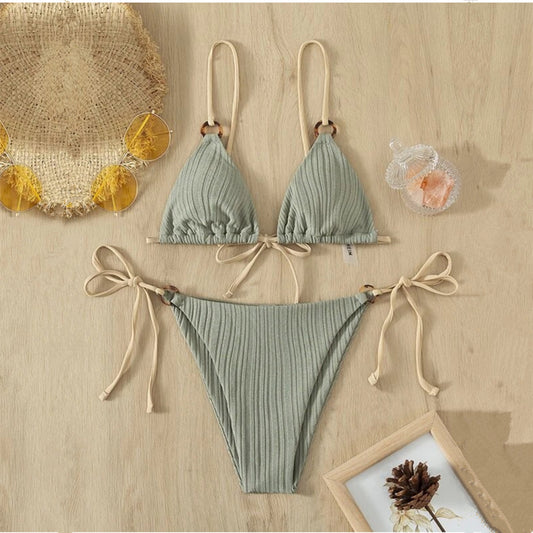 Bikini Dos Piezas Clásico con Tirantes Ajustables - Image 2