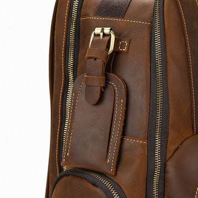 Mochila de Cuero Retro para Hombre - Gran Capacidad y Múltiples Bolsillos - Image 28