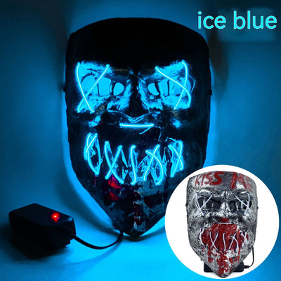 Máscara LED Fría para Halloween - Accesorio de Terror Profesional - Image 6