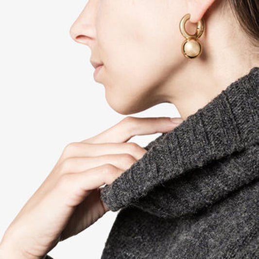 Aretes de Perla con Baño de Oro 18K - Diseño Elegante - Image 2