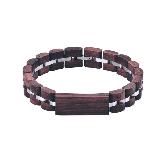 Pulsera de Madera Ébano, Sándalo Rojo y Cebra - Image 4
