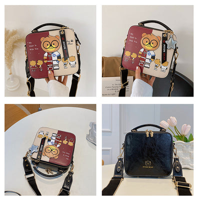 Bolsa Cuadrada Portátil con Osito de Dibujos Animados - Image 16