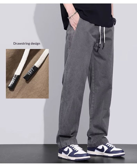 Pantalones de Trabajo Vintage Holgados para Hombre - Estilo Casual Americano - Image 13