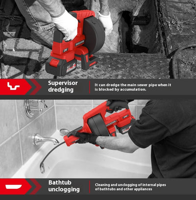 Desobstructor de Tuberías con Batería de Litio para Cocina y Baño - Image 9