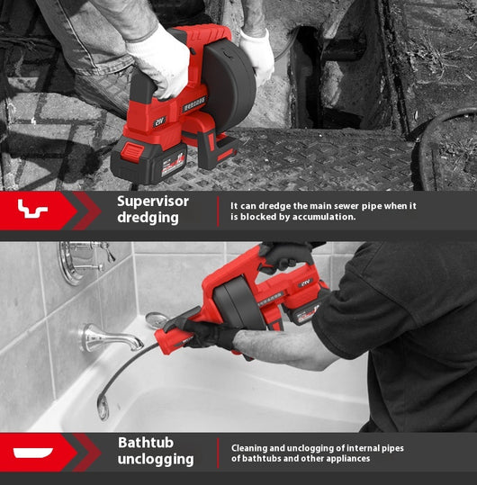 Desobstructor de Tuberías con Batería de Litio para Cocina y Baño - Image 9