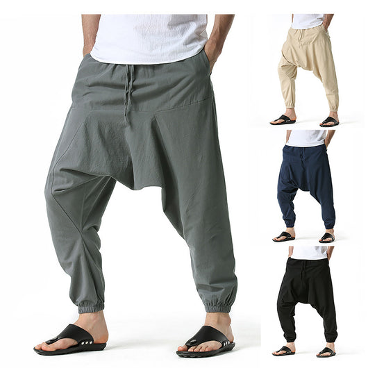 Pantalones Deportivos Holgados Tipo Ardilla Voladora para Hombre con Puños - Image 9