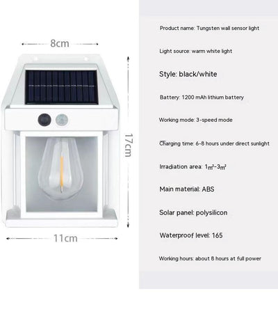 Lámpara Solar de Pared para Jardín con Sensor de Movimiento - Resistente al Agua - Image 7
