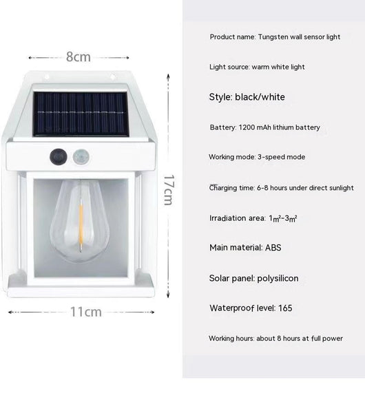 Lámpara Solar de Pared para Jardín con Sensor de Movimiento - Resistente al Agua - Image 7