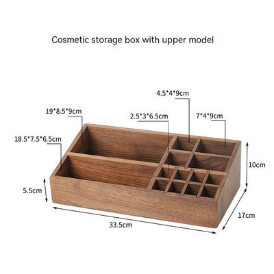 Organizador de Maquillaje en Madera Maciza con Cajones para Brochas y Cosméticos - Image 16