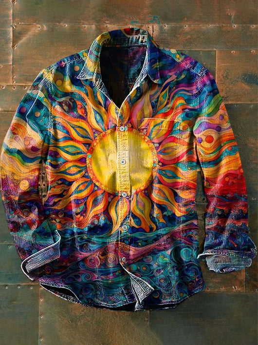 Camisa Retro de Manga Larga para Hombre - Image 17