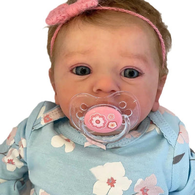 Muñeca Bebé Realista 17 Pulgadas con Vestido Floral - Image 9