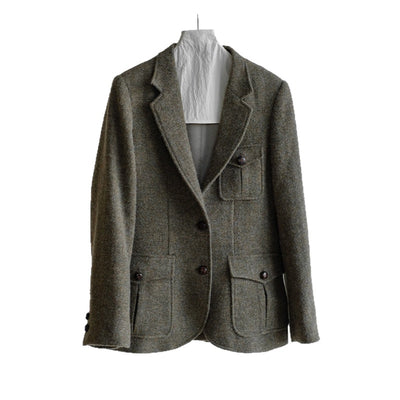 Abrigo de Lana Vintage Tweed para Otoño e Invierno - Image 5