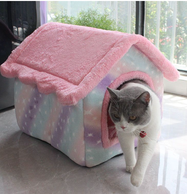 Casa Plegable para Perros y Gatos - Cama Térmica Desmontable Tipo Villa - Image 30