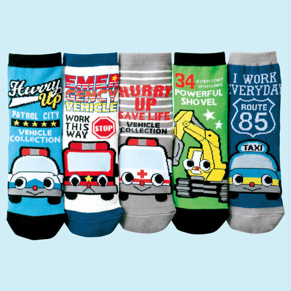 Calcetines Infantiles con Estampado de Autos