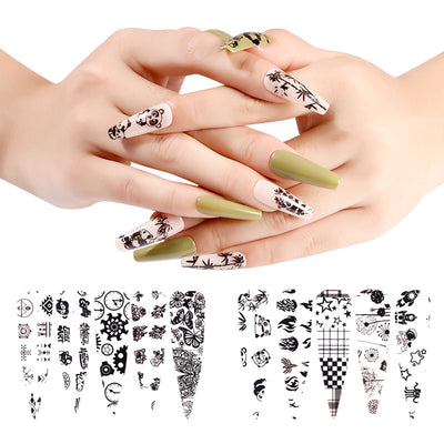 Papel Transferible Estampado Leopardo con Estrellas para Uñas - Image 15