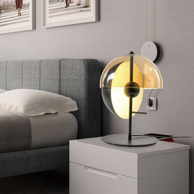 Lámpara de Escritorio Art Decó Hemisférica Nórdica para Sala y Dormitorio