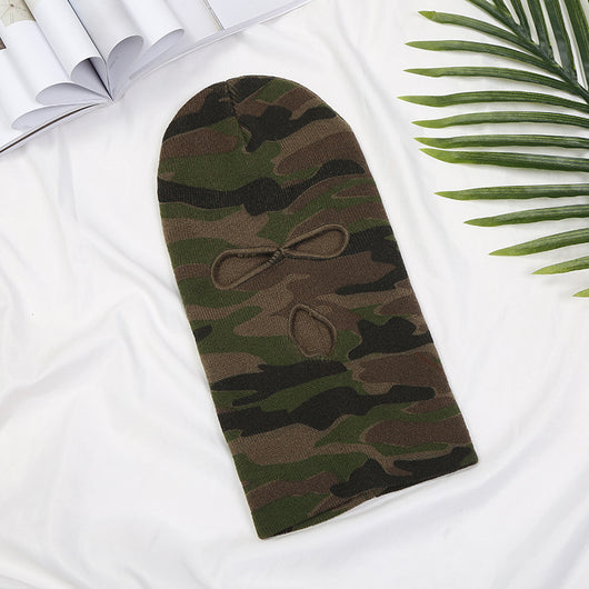 Gorro de Punto Camuflado con Tres Agujeros para Hombre - Image 4