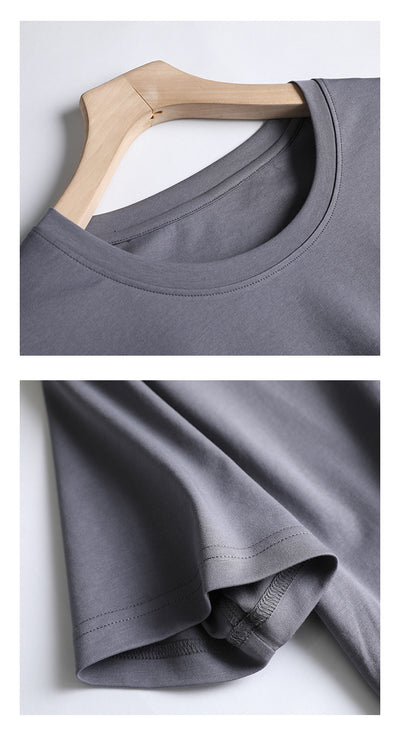 Blusa de Algodón Suelta Cuello Redondo Color Liso para Mujer - Image 13