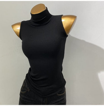 Chaleco sin Mangas Cuello Tortuga Estilo Coreano - Image 18