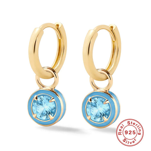 Aretes de Plata 925 con Cristales de Colores - Image 9