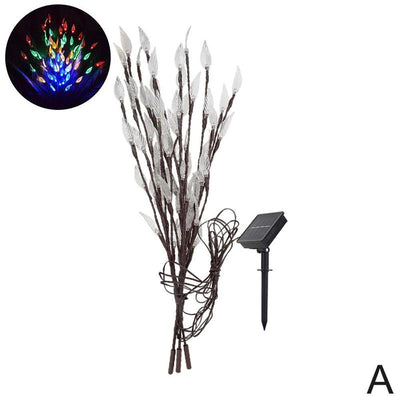 Luces LED Solares Impermeables para Jardín en Forma de Hojas - Image 3