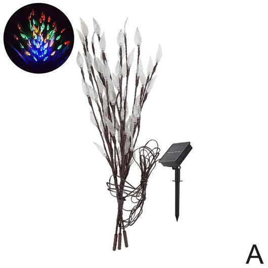 Luces LED Solares Impermeables para Jardín en Forma de Hojas - Image 3