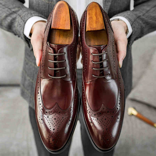Zapatos Oxford Punta Fina de Cuero Artesanal para Hombre - Image 4