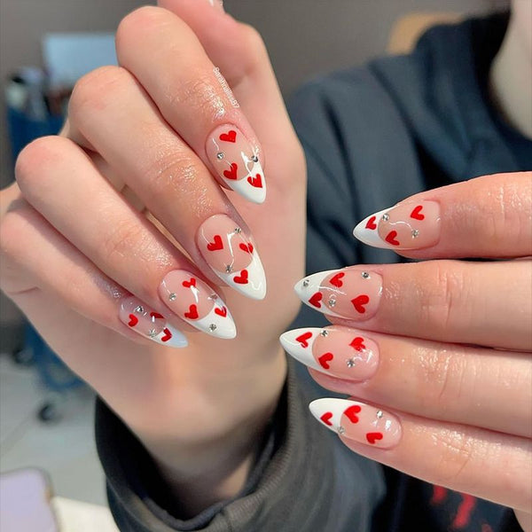 Uñas Postizas con Cristales Gota de Agua - Diseño Elegante y Brillante - Image 6