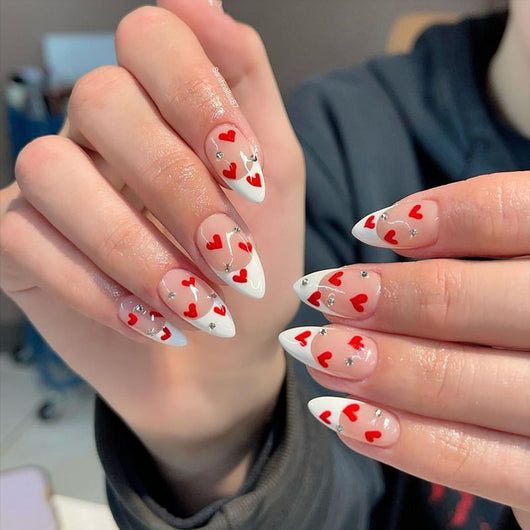 Uñas Postizas con Cristales Gota de Agua - Diseño Elegante y Brillante - Image 6