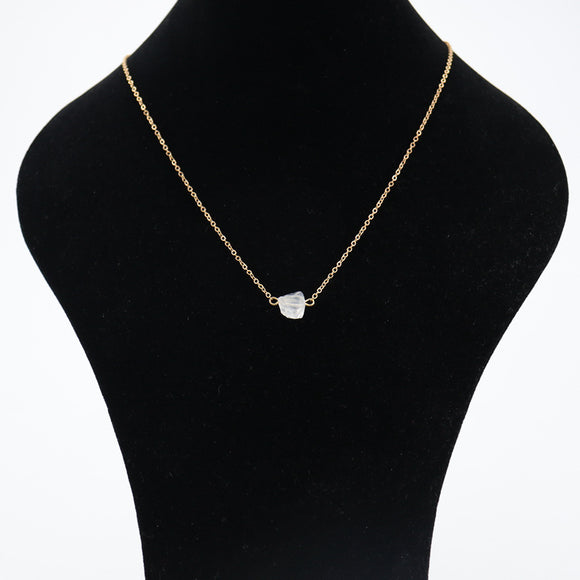 Collar Colgante de Cristal Natural en Piedra Bruta