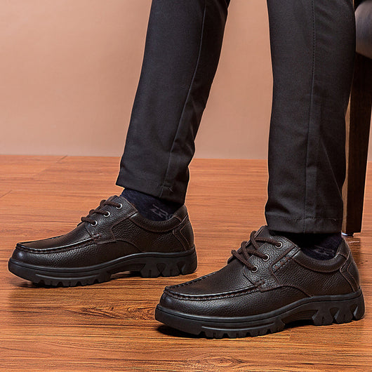 Botas de Trabajo Casual de Cuero Genuino - Zapatos Bajos con Cordones - Image 4