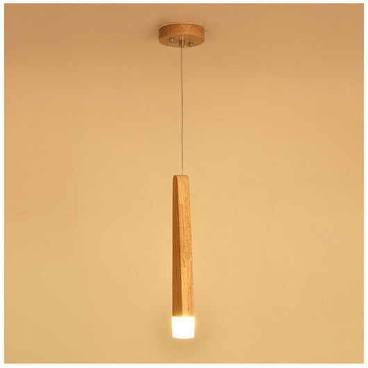 Lámpara Colgante de Madera Nórdica con Listones - Diseño Minimalista Moderno - Image 4