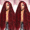 Peluca Rizada Rojo Vino - Cambio de Look Instantáneo
