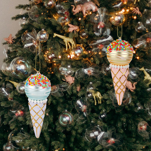 Adorno Navideño de Árbol Helado con Colgante de Vidrio - Image 4